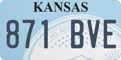 KS license plate 871BVE