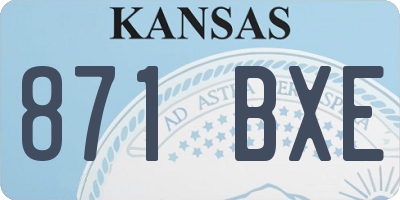 KS license plate 871BXE