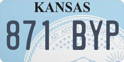 KS license plate 871BYP