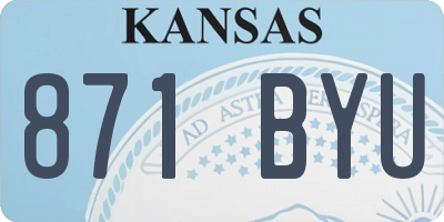 KS license plate 871BYU