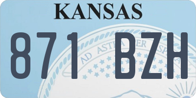 KS license plate 871BZH