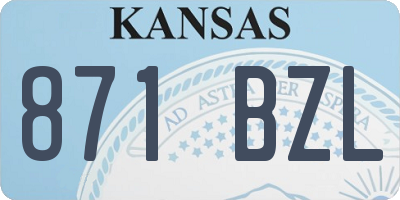 KS license plate 871BZL