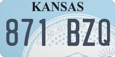 KS license plate 871BZQ