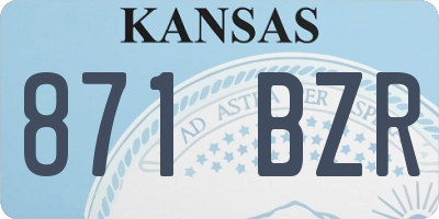 KS license plate 871BZR