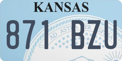 KS license plate 871BZU