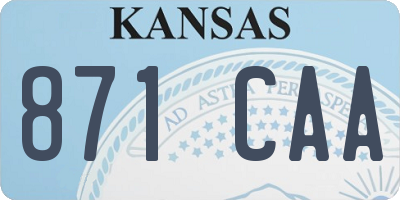 KS license plate 871CAA