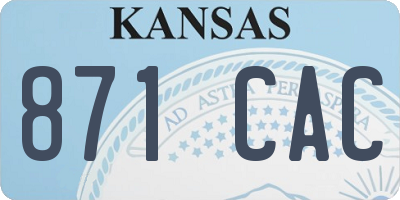 KS license plate 871CAC