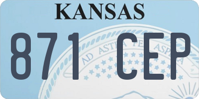 KS license plate 871CEP