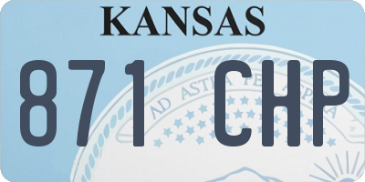 KS license plate 871CHP