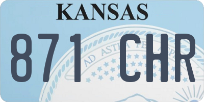 KS license plate 871CHR