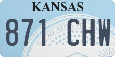 KS license plate 871CHW