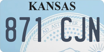 KS license plate 871CJN