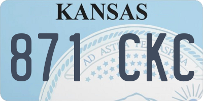 KS license plate 871CKC
