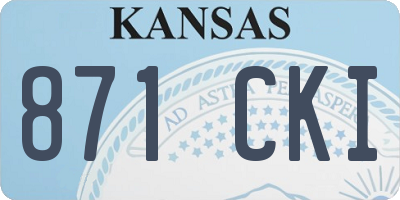 KS license plate 871CKI