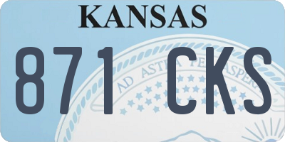 KS license plate 871CKS