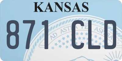 KS license plate 871CLD