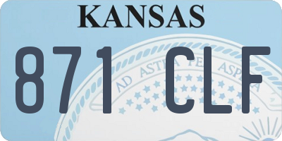 KS license plate 871CLF