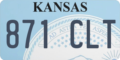 KS license plate 871CLT