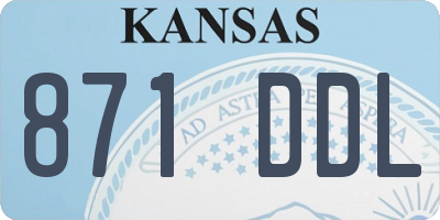 KS license plate 871DDL