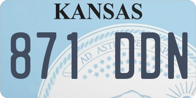 KS license plate 871DDN