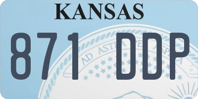 KS license plate 871DDP