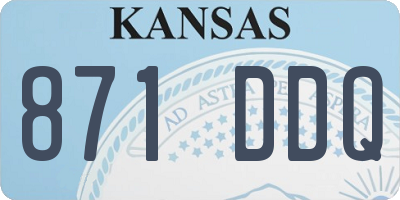 KS license plate 871DDQ