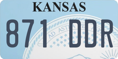 KS license plate 871DDR