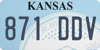 KS license plate 871DDV