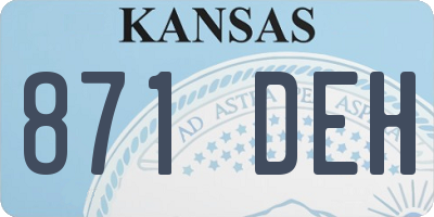 KS license plate 871DEH