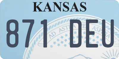 KS license plate 871DEU