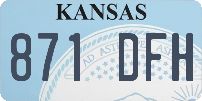 KS license plate 871DFH