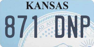 KS license plate 871DNP