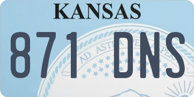 KS license plate 871DNS