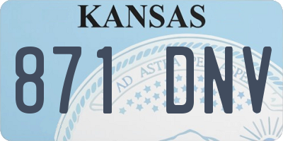 KS license plate 871DNV