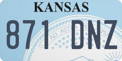KS license plate 871DNZ
