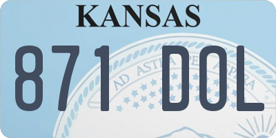 KS license plate 871DOL