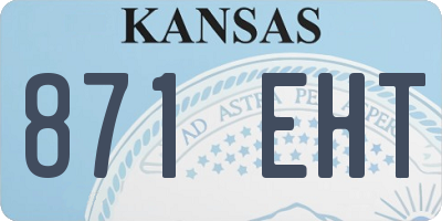KS license plate 871EHT