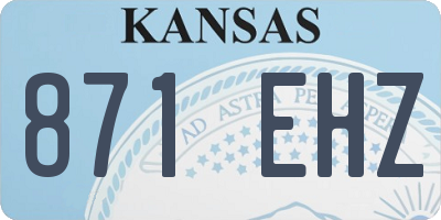 KS license plate 871EHZ
