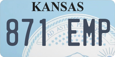 KS license plate 871EMP