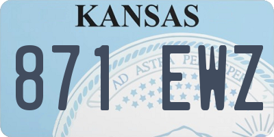 KS license plate 871EWZ