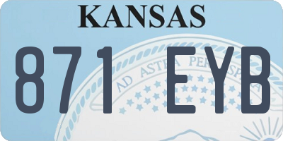KS license plate 871EYB