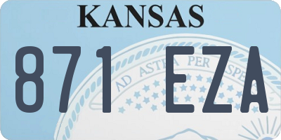 KS license plate 871EZA