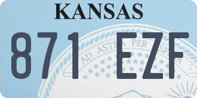 KS license plate 871EZF