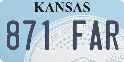 KS license plate 871FAR
