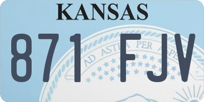 KS license plate 871FJV