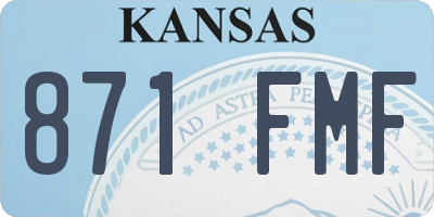 KS license plate 871FMF