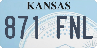 KS license plate 871FNL
