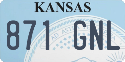 KS license plate 871GNL