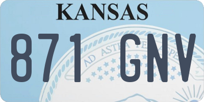 KS license plate 871GNV