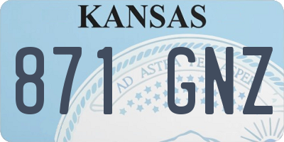 KS license plate 871GNZ